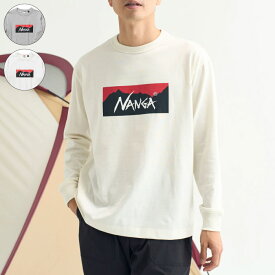 【3/30限定!クーポン利用で5%OFF!】 NANGA ナンガ ECO HYBRID BOX LOGO L/S TEE エコハイブリッド ボックスロゴ ロングスリーブティー Tシャツ 長袖 メンズ 2023年春夏 2カラー NW2311-1G206