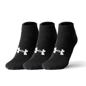 【スーパーセール価格!】 UNDER ARMOUR アンダーアーマー UAコア ローカット ソックス 3足セット メンズ ユニセックス 抗菌 防臭 Black/Black 1361574