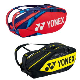 【スーパーセール価格!】 YONEX ヨネックス ラケットバッグ6 鞄 かばん アクセサリー テニス バドミントン スカーレット ライトニングイエロー BAG2202R