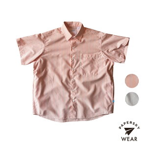 PAPERSKY �y�[�p�[�X�J�C HIKE&BIKE CAVE BIG HALF STRIPE SHIRT - PINK STRIPE/GRAY STRIPE �n�C�N���o�C�N �P�C�u �r�b�O �n�[�t �X�g���C�v �V���c �s���N�X�g���C�v/�O���[�X�g���C�v �����V���c