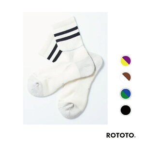 ROTOTO ���g�g ALLROUNDER 2 STRIPEMERINO CREW �I�[�����E���_�[ 2�X�g���C�v �����m�N���[ �\�b�N�X S/M�T�C�Y