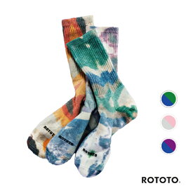 ROTOTO ロトト ALLROUNDER MERINO CREW TIE DYE オールラウンダー メリノ クルー タイダイ ソックス S/Mサイズ
