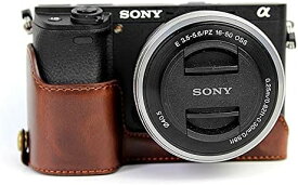 Sony ソニー PEN A6000 A6300 A6400 α6000 α6300 α6400 ソニーアルファ6400 6300 6000 カメラバッグ カメラケース 、Koowl手作りトップクラスのPUレザーカメラハーフケース、Sony ソニー PEN