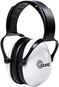 EZARC 防音イヤーマフ 遮音値 SNR30dB 耳当てプロテクター 折りたたみ型 子供用 学生用 睡眠・勉強・聴覚過敏緩めなど様々な用途に 騒音対策（白い）