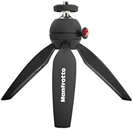 Manfrotto ミニ三脚 PIXI カメラ用 ミラーレスカメラ コンパクトカメラ ボール雲台 動画撮影用グリップ ブラック 耐荷重1kg 自重190g MTPIXI-B