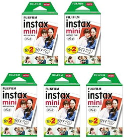 (セット販売x5)FUJIFILM インスタントカメラ チェキ用フィルム 20枚入x5SET INSTAX MINI JP 2