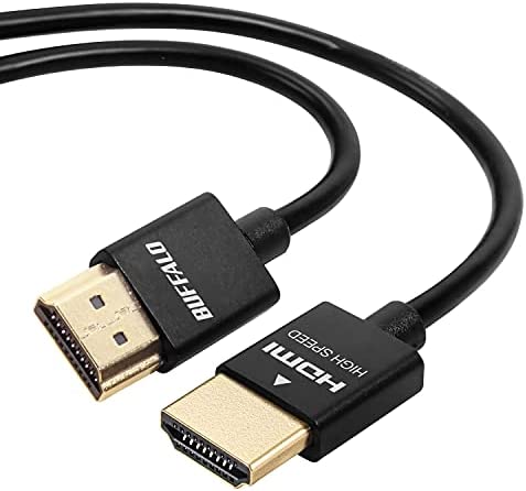 バッファロー HDMI スリム ケーブル 2m ARC 対応 4K × 2K 対応 HIGH SPEED with Ethernet 認証品 BSHD3S20BK N