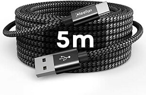USB Type C P[u(5m )CLEEFUN ^CvC P[u 5m USB A to USB C P[u  QC3.0Ή [dR[h ^Cvc ϋviCSwitchA XperiaAGalaxy NoteALGAGoPro