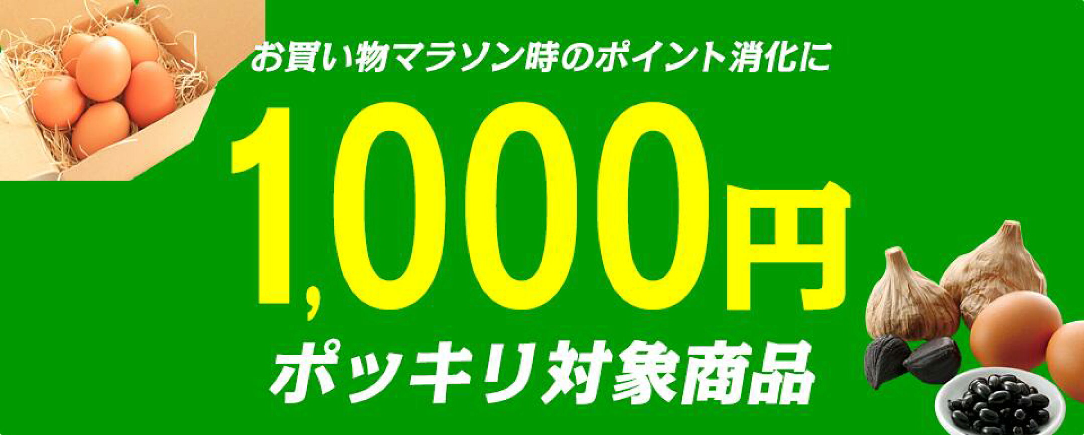 お買い物マラソン時のポイント消化に1000円ポッキリ対象商品