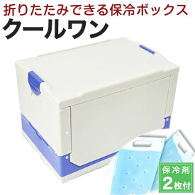 【クーポンあり】折りたたみ保冷ボックス クールワン 業界最薄の保冷剤2枚付き(冷蔵用) DA-C-ONE-UT-1-02 運搬 配送 スーパー 保管 貯蔵 集荷 果実 野菜 農業 漁業 青果 水産業 食品加工 物流産業
