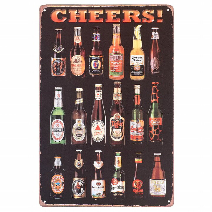 楽天市場 ブリキ看板 瓶ビール Ch5 ポスター 絵 壁掛け インテリア雑貨 金属アートパネル Bar バー お酒 コロナビール Corona Beer イラスト 絵画 アメリカン雑貨 プレート おしゃれ モダン cm 30cm メール便 ブリキ看板 アート 太陽雑貨ren