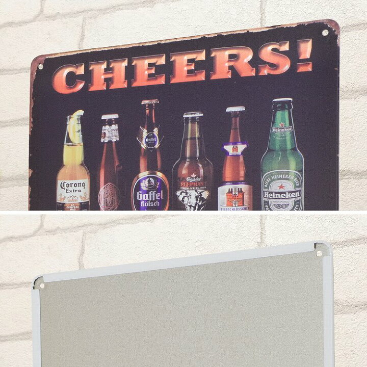 楽天市場 ブリキ看板 ビール 瓶ビールkchco インテリア ポスター Bar バー コロナ コロナビール ハイネケン Beer Corona 雑貨 サインボード サインプレート アート アメリカン雑貨 アンティーク風 男前 絵画 一人暮らし 店舗用 ブリキ看板 アート 太陽雑貨ren