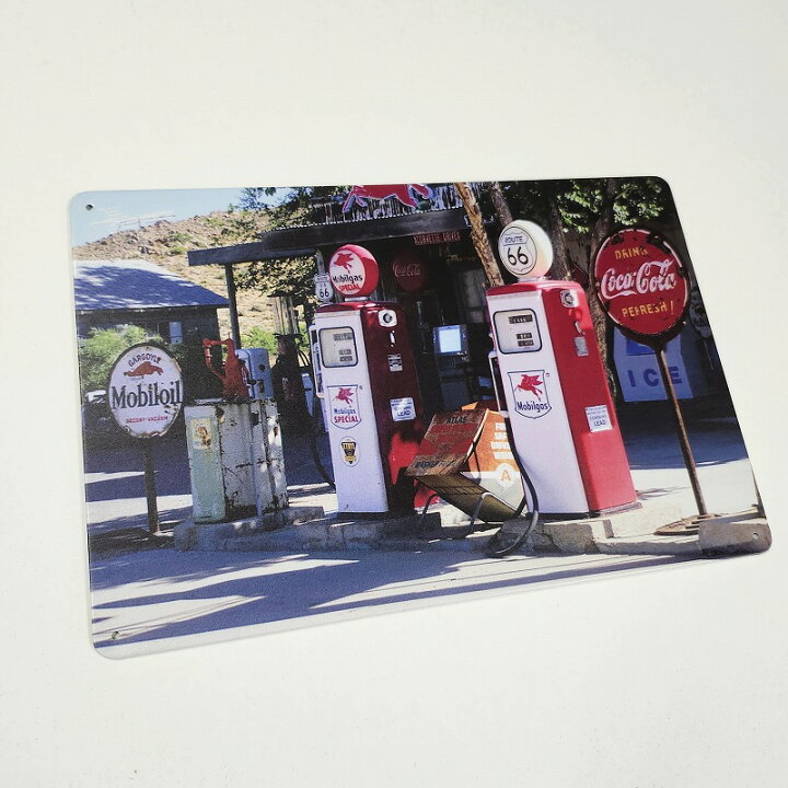 楽天市場】ブリキ看板 コカコーラ アメリカン雑貨 ガスポンプ ブリキ 
