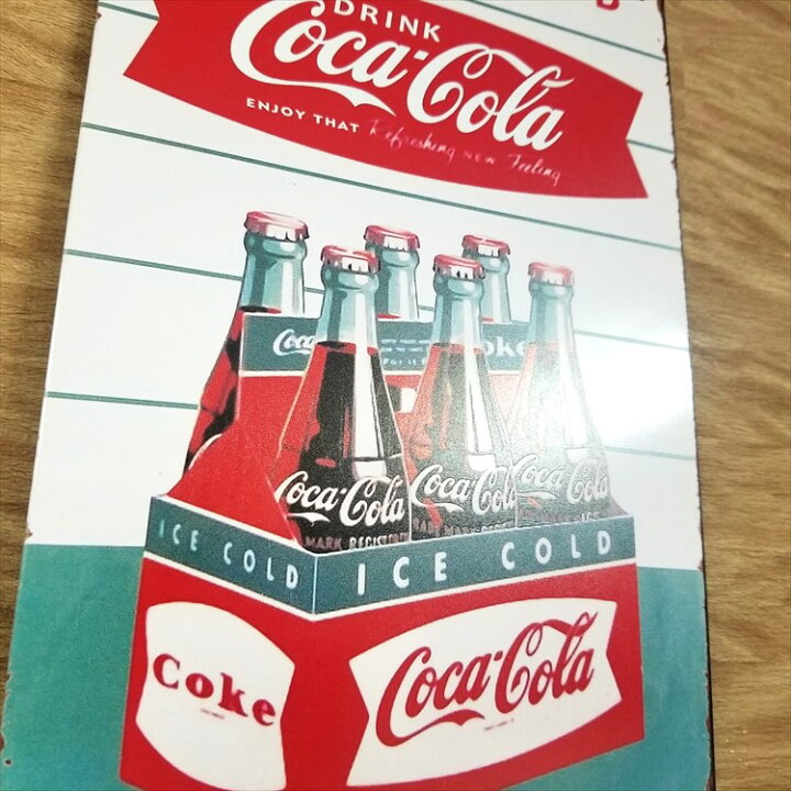 ブリキ看板☆ ICE COLD コカコーラ 瓶コーラ ビンコーラ 344