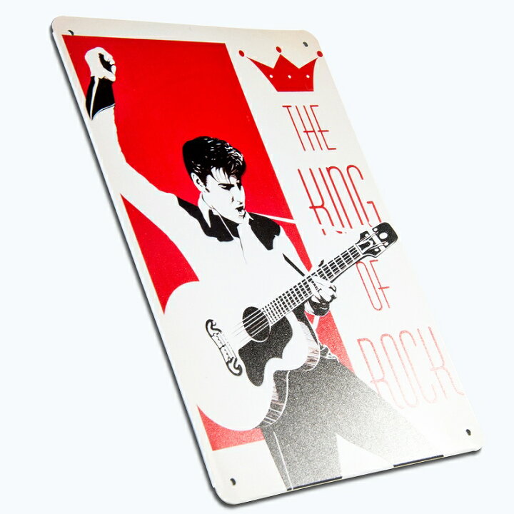 楽天市場 エルビスプレスリー グッズ ブリキ看板k ポスター イラスト エルヴィスプレスリー Elvis Presley スーパースター 音楽 ギター インテリア アートパネル アメリカン雑貨 おしゃれ 昭和レトロ 赤色 白色 レッド ホワイト cm 30cm プレート ブリキ看板 アート