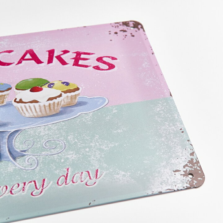 楽天市場】ブリキ看板k カップケーキ fa ポスター 絵 壁掛け カフェ風 