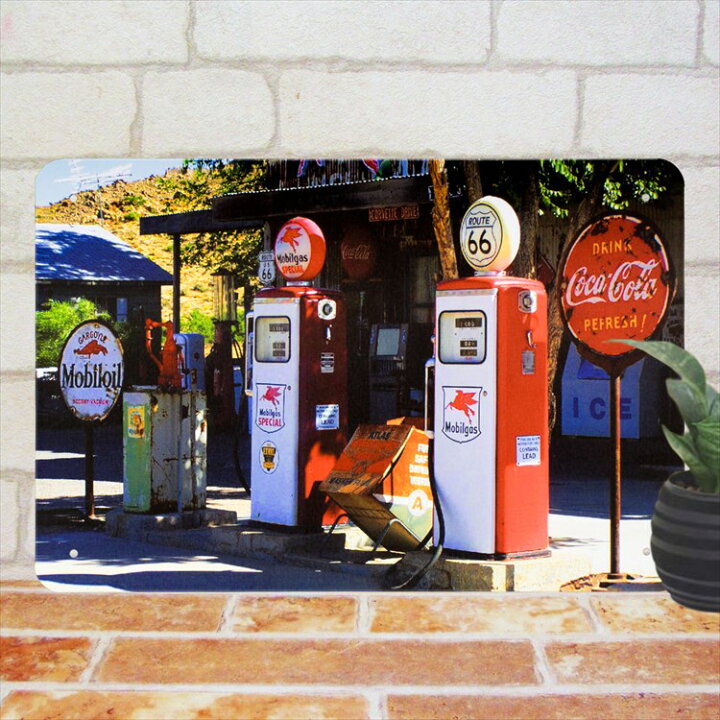 楽天市場】ブリキ看板 コカコーラ アメリカン雑貨 ガスポンプ ブリキ 
