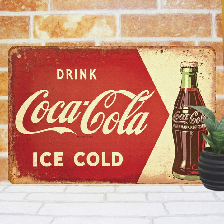 コカコーラ ブリキ看板 壁掛け アメリカン雑貨 USA 海外 ネオン管  
