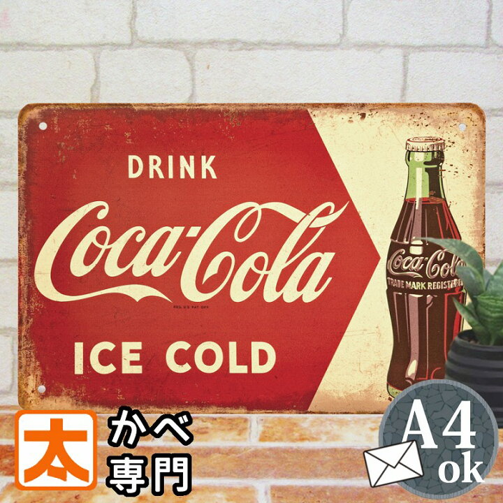 楽天市場】コカコーラ 雑貨 s ブリキ看板 コカ・コーラ ボトル ic 