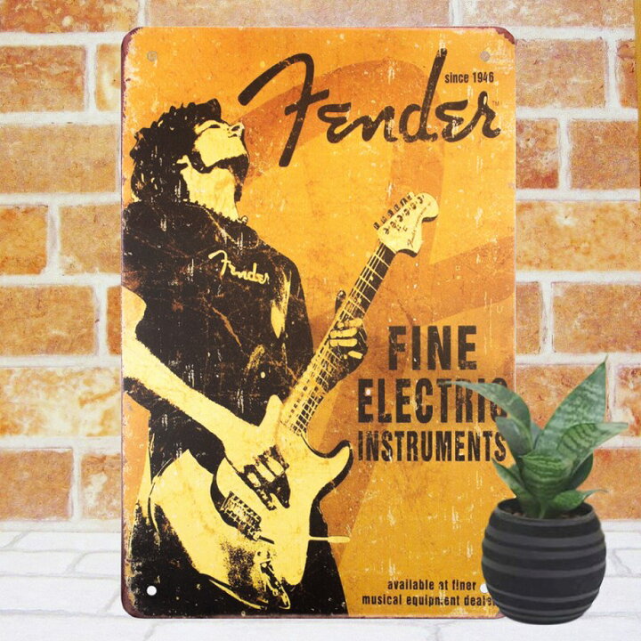 楽天市場 ブリキ看板s フェンダー エレキギター 音楽 ポスター 金属アートパネル イラスト 絵画 Fender ロック ライブハウス 壁掛け 男前インテリア雑貨 オーナメント アメリカン雑貨 プレート おしゃれ モダン アンティーク風 30cm メール便 ブリキ看板 アート