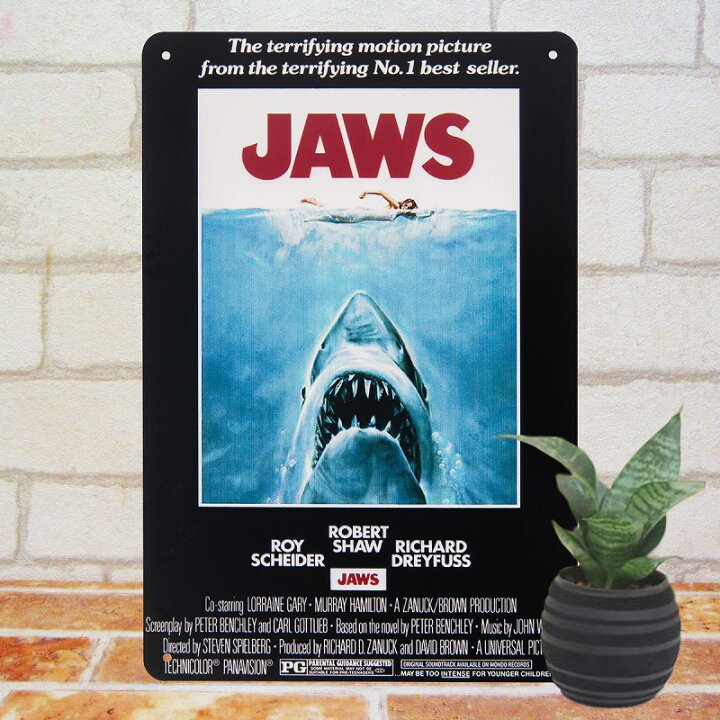 楽天市場】【現品限り】 サメ グッズ 雑貨 ブリキ看板s JAWS ジョーズ 