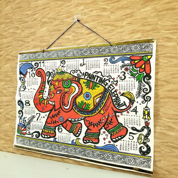 充実の品 壁掛け ネパールカレンダー イラスト ワンページ 吊り下げポスター 23年版 つばさ 新品