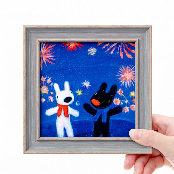 楽天市場】P5倍】 リサとガスパール アートパネル 絵本 絵画 19 はなび 