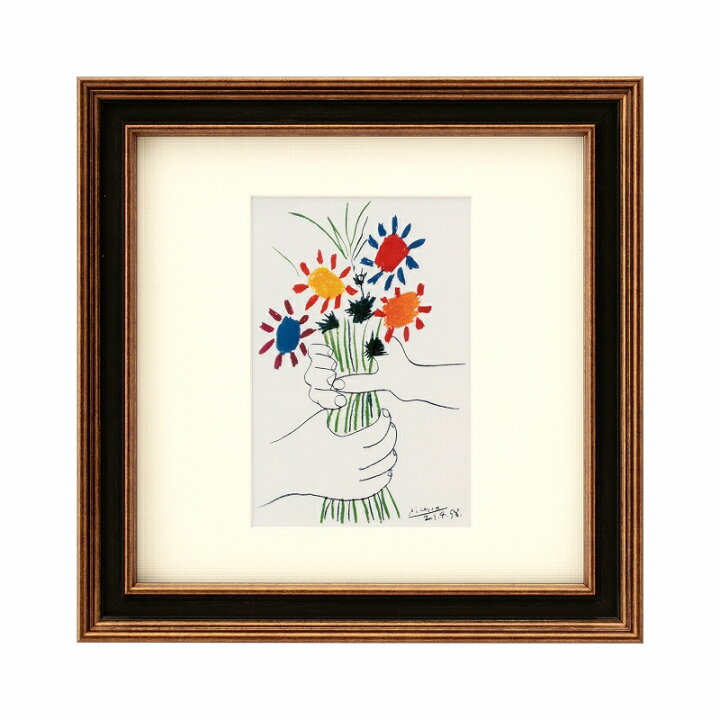 楽天市場】ピカソ 絵 24 花束を持つ手 パブロ・ピカソ 絵画 リトグラフ 