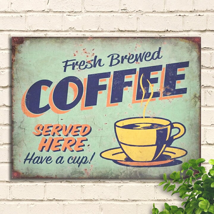 楽天市場】カフェ風 ポスター 木製看板40 コーヒー 251 雑貨 レトロ風  