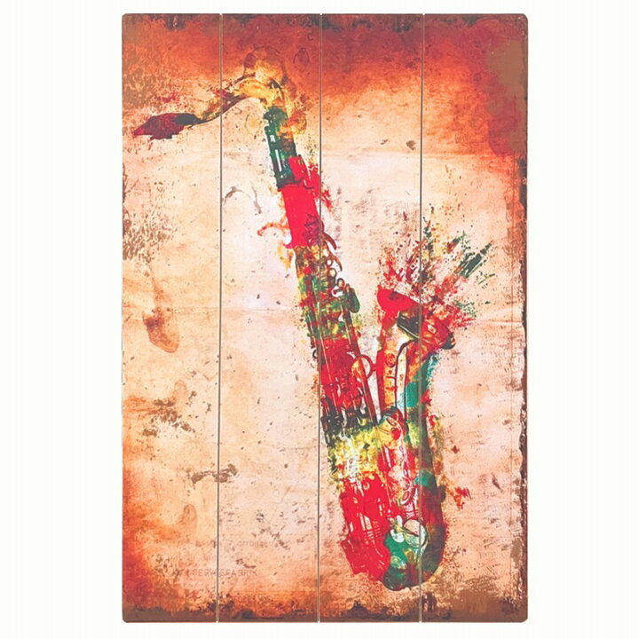 楽天市場 サックス 音楽 カラフル ポスター 木製看板60 アートパネル イラスト 絵画 雑貨 壁掛けインテリア アメリカン雑貨 ボード おしゃれ 大きい 大型 プレート ブリキ看板 アート 太陽雑貨ren
