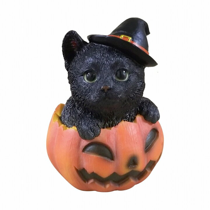 楽天市場】在庫限り】 ハロウィン 猫の置物 黒猫 雑貨 ハロウィン 飾り 