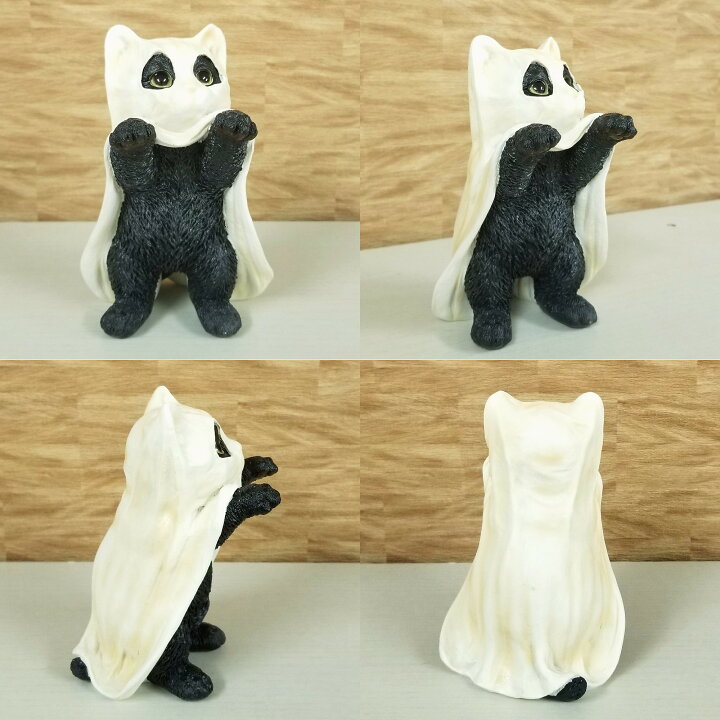楽天市場】在庫限り】 ハロウィン 置物 モノトーン 猫の置物 黒猫 雑貨 