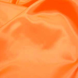 ポリエステルサテン　オレンジ約122cm巾×10cm単位切り売り【サテン 布地　生地　無地 無地布地　無地生地　無地サテン　無地衣装】