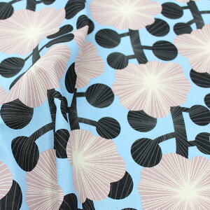 綿麻キャンバス DiagonalFlower 花柄 全5色 約110cm幅 10cm単位 切り売り【生地 布地 北欧風】【SS】