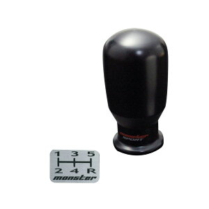 シフトノブ【モンスタースポーツシフトノブBタイプ(スティック型)/黒ネジ式】M12xP1.25*トヨタ/スバル/スズキ【831140-0000M】