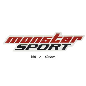 *Monster Sport*スイフト/ジムニー/ランサーエボリューション/86【NEWモンスタースポーツステッカー（クリア×レッド×ダークグレー）】169×40【896109-0000M】 *ゆうパケット