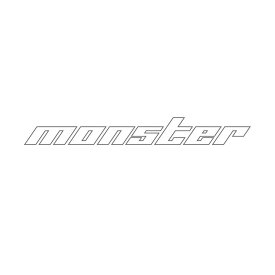 モンスタースポーツ　ステッカー*Monster Sport*スイフト/ジムニー/ランサーエボリューション/86【中抜きステッカー（クリア×ライトシルバー）】370×45 *小型宅配便