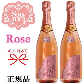 【正規品Soumeiシャンパン】BRUT ROSE『 ソウメイ ピンク ロゼ 750ml×2本セット 』Rose 糖質カットで太りにくい！誕生日 バースデー 誕生祭 生誕祭 開店御祝 周年記念 シャンパンタワー飲食店様 業務用 仕入れ インスタ映え