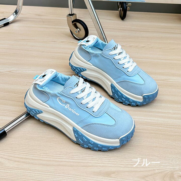 楽天市場】新品 スニーカー レディース 女の子 厚底 美脚 おしゃれ 