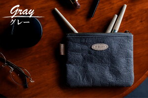 【HALOP公式】和紙と播州織のポーチS 選べる色 杉原紙 ホワイト グレー パープル 小物入れ アクセサリー HALOP ハロップ