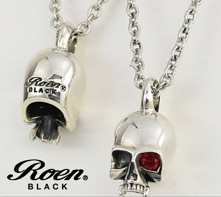 楽天市場】RoenBLACK ロエン アクセサリー スカル ネックレス シルバー 
