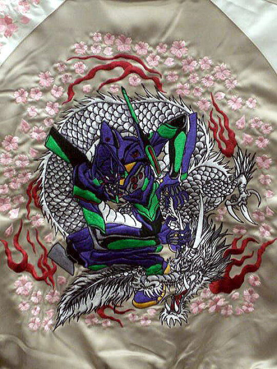 楽天市場】エヴァンゲリオン×錦 コラボ EVA初号機 龍神 桜吹雪 総刺繍 