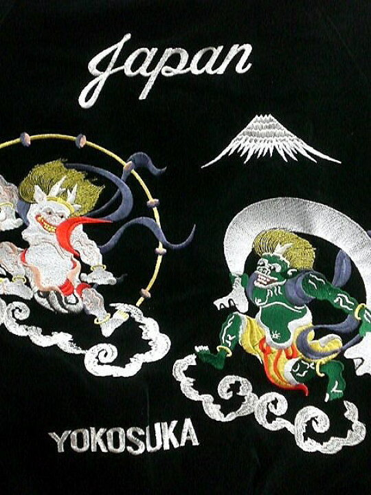 楽天市場】スカジャン 別珍 風神雷神刺繍 日本製本格刺繍 : takafuku 