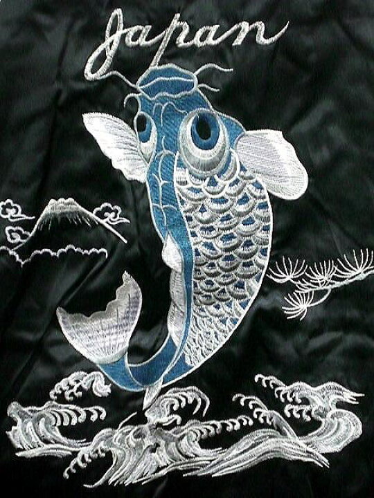 楽天市場】スカジャン 鯉刺繍 日本製本格刺繍 : takafuku 1915 楽天市場店