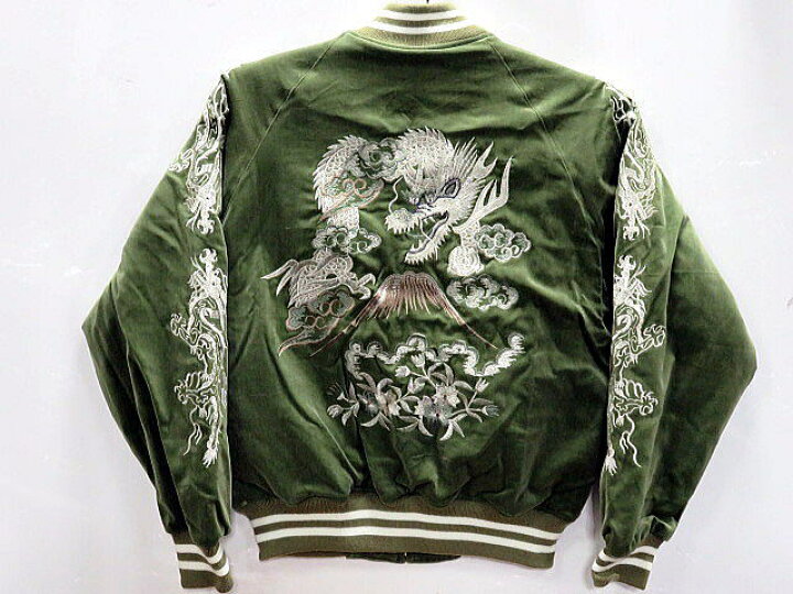 楽天市場】スカジャン 別珍 花龍刺繍 日本製本格刺繍 : takafuku 1915 