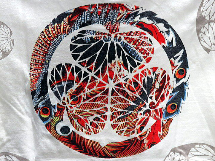 楽天市場】錦 和柄 半袖Tシャツ 三つ葉鳳凰に家紋刺繍 NISHIKI 