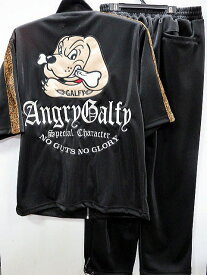 GALFY ヒョウ柄切替半袖ジャージ上下セット　アングリーガルフィ【代引不可商品】