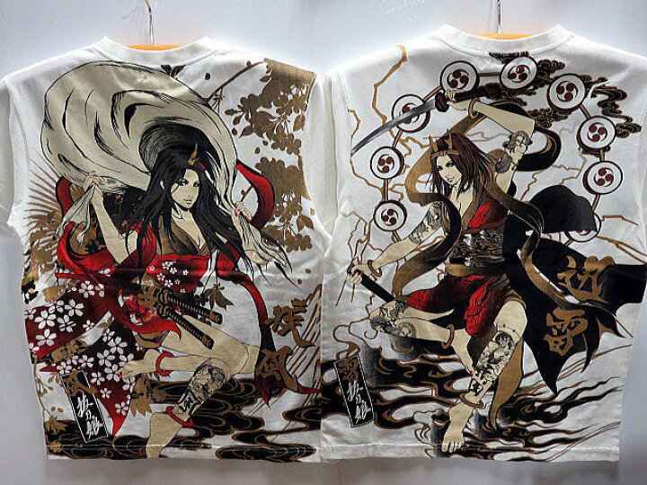 楽天市場】抜刀娘 半袖Tシャツ 結愛風神・葵雷神 絡繰魂 : takafuku 