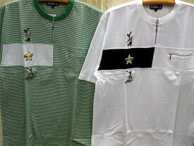 ロッキーラビット　3Lサイズ　半袖Tシャツ　ジップアップ【コンビニ受取対応商品】