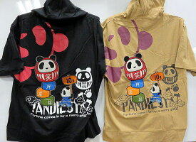 大きいサイズ　PANDIESTA JAPAN　半袖パーカー　だるま落としパンダ　パンディエスタ